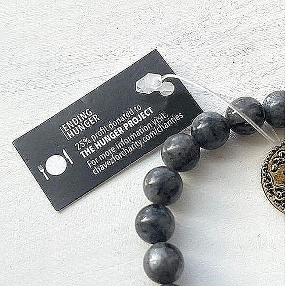 cfc Tree of Life Leaf Gray Glass Bead Nature Stretch Beaded Bracelet - Picture 3 of 5